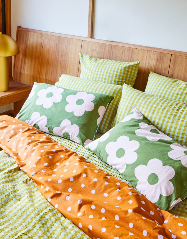 Mosey Me - Citrus Seersucker Fitted Sheet