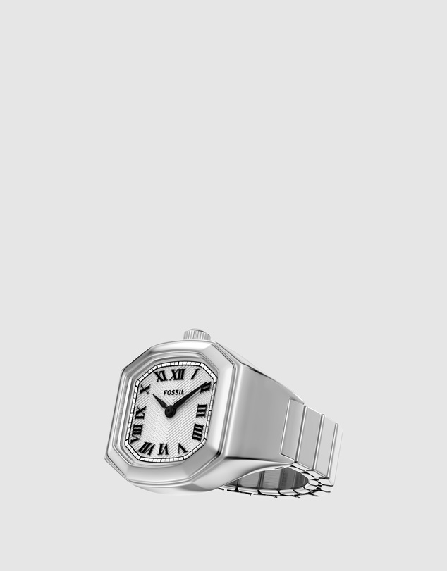 Fossil - Watch Ring Silver Tone Analogue Watch