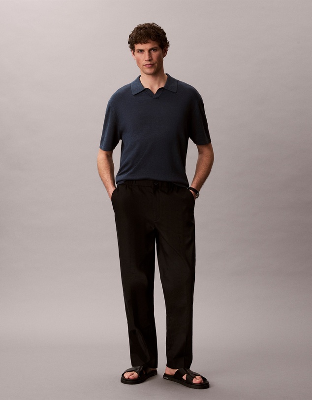 Calvin Klein - Linen Blend Polo Sweater