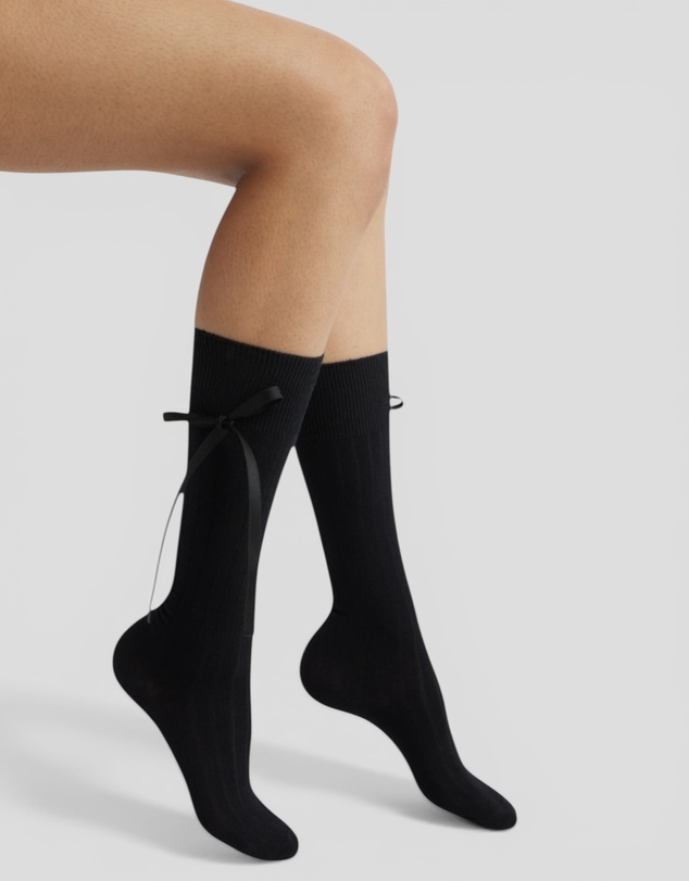 High Heel Jungle - Prima Cotton With Satin Ribbon Socks