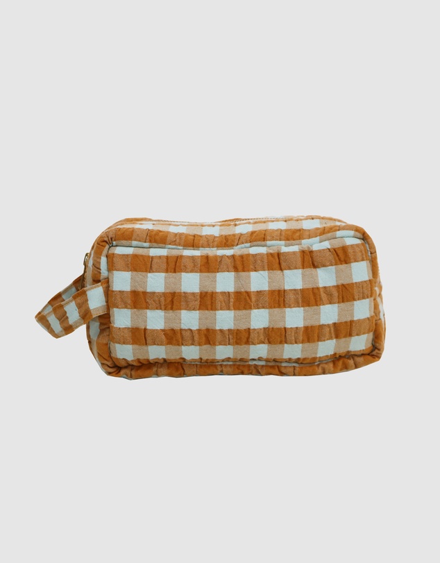 Mosey Me - Honey Blue Seersucker Dopp Kit