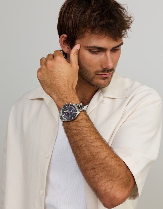 Michael Hill - Solar Powered Men's Watch with Black Tone in Stainless Steel