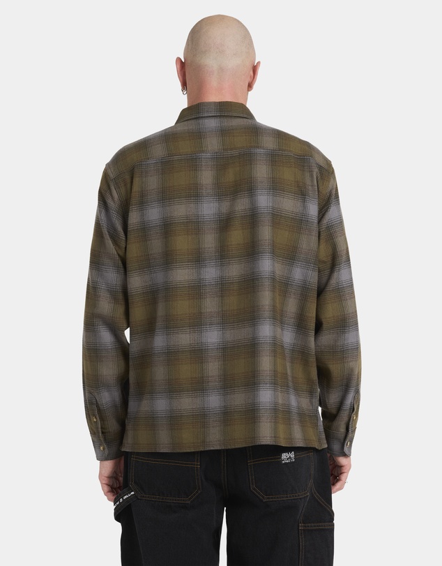 Billabong - Mens Script Long Sleeve Flannel Shirt