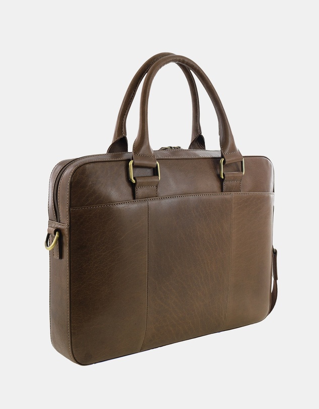 Pierre Cardin - Pierre Cardin Men's Leather Business Satchel Bag