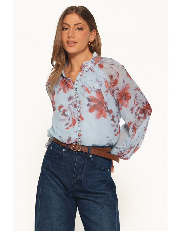 Petal & Pup - Marni Top - Blue Floral