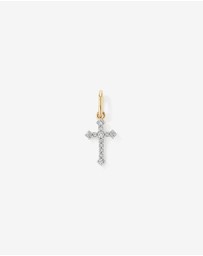 Michael Hill - 0.10 Carat TW Diamond Cross Pendant in 10kt Yellow Gold