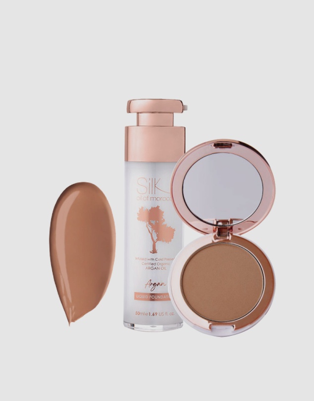 Silk Oil of Morocco - Silk Oil of Morocco Perfect Match Foundation - Value Pack -  Dark Tan