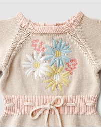 WITH LOVE FOR KIDS - Long Sleeve Knitted Romper - Babies