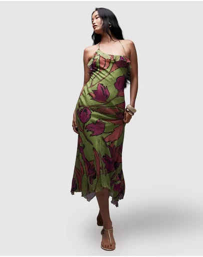 TOPSHOP - Godet Hem Occasion Midi Dress
