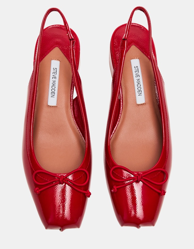 Steve Madden - Loved Red Crinkle Patent Heels