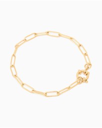 Lovisa - Waterproof Gold Plated Stainless Steel Fine Link Dainty Clasp Bracelet