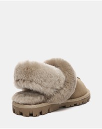 EVERAU - Australian Shepherd Ugg Waffle Fluffy Double Faced Sheepskin Upper House Shoes