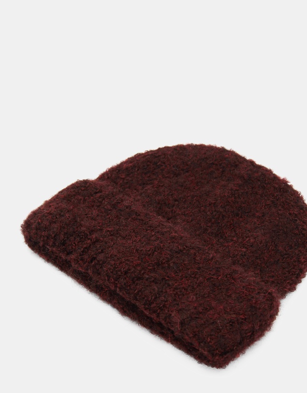Morgan & Taylor - Freya Boucle Beanie in Burgundy Red