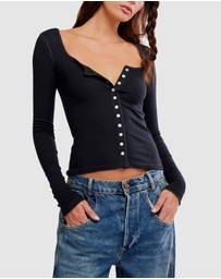 Free People - End Game Pointell LS Top