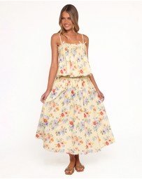 Petal & Pup - Cosima Baby Doll Top - Yellow Floral