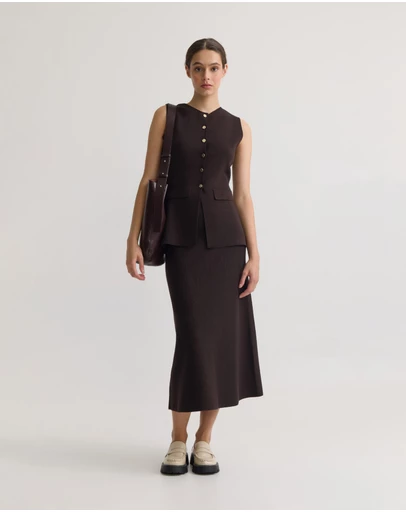 Oxford - Drew Knitted Long Waistcoat