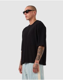 Zanerobe - Cropped Slub Flow Tee Black