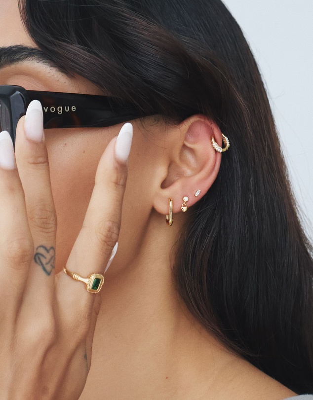 HOUSE OF SLANI - Green Meralda Gold Ring