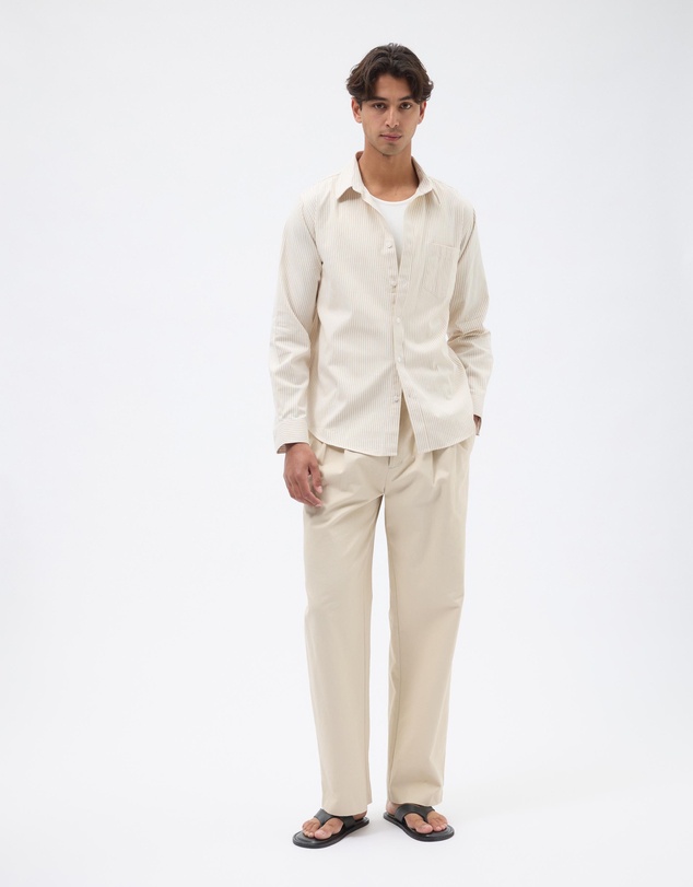 AERE - Cotton Stripe Oxford Shirt