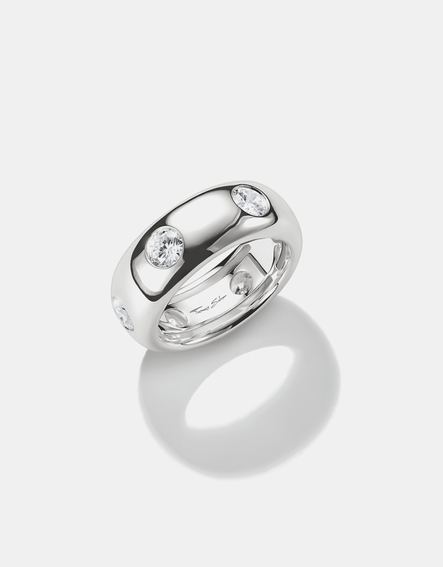 THOMAS SABO - THOMAS SABO Band Ring with White Zirconia Stones