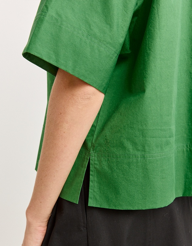 Toorallie - Poplin Split Neck Top