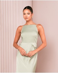 Azzurielle - Qarol Square Neck Maxi Dress