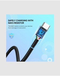 Ugreen - UGreen USB A to USB C Cable 0.5m Nickel Plated Aluminium Braid 3A Fast Charging