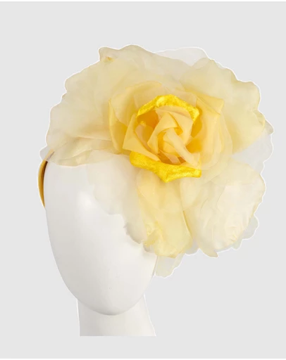 Fillies Collection - Large Yellow Flower Fascinator Headband