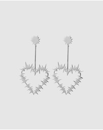 Karen Walker - Electric Heart Drop Earrings
