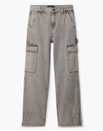 Desigual - Denim jeans with stitched pockets