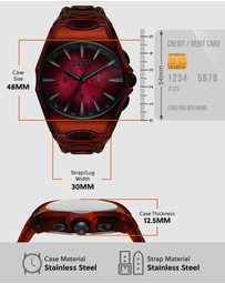 Diesel - D-Curve Red Chronograph Watch