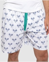 Sant And Abel - Men's Tennis Navy Sleep Shorts