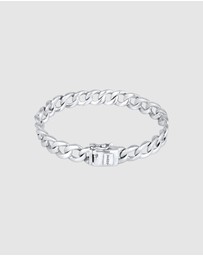 Kuzzoi - ICONIC EXCLUSIVE - Bracelet Men Curb Chain Box in 925 Sterling Silver