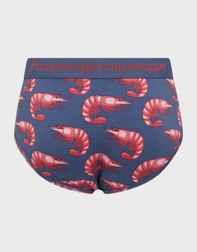 Budgy Smuggler - Men's Underwear Briefs in Navy Prawns