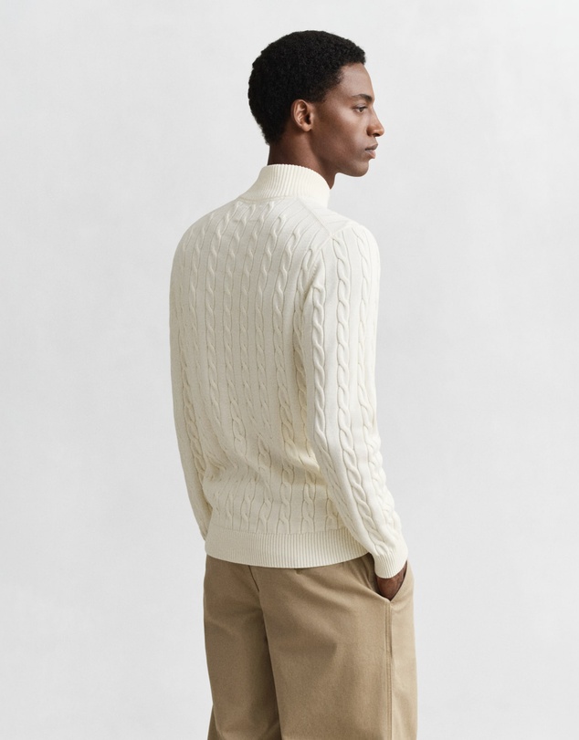 Gant - Cotton Cable Half-Zip Knit