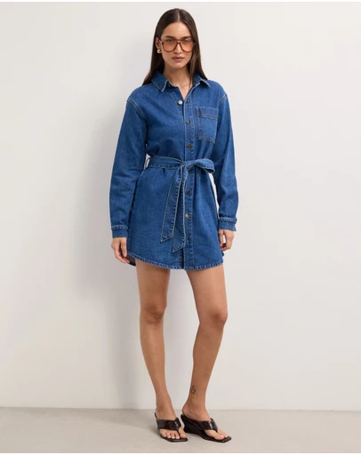 The Fated - Amalia Denim Mini Dress