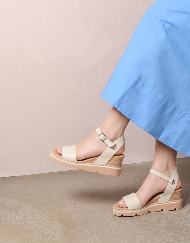 Jo Mercer - Katie Mid Heel Wedge Sandals