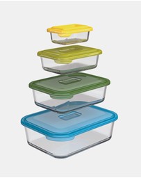 Joseph Joseph - Nest™ Glass 4-piece Food Storage Set (Multicolour)