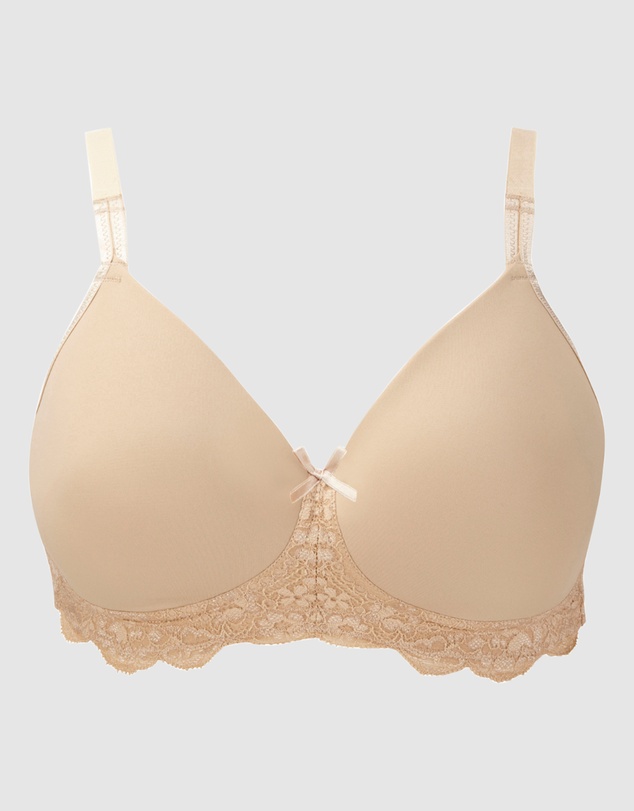Royce Lingerie - Georgia Wirefree T-Shirt Style Mastectomy Bra with Cotton & Lace