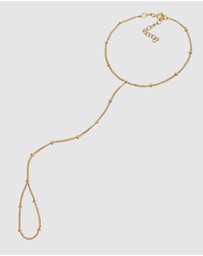 Elli Jewelry - Bracelet Hand Chain Ball 925 Sterling Silver Gold-plated