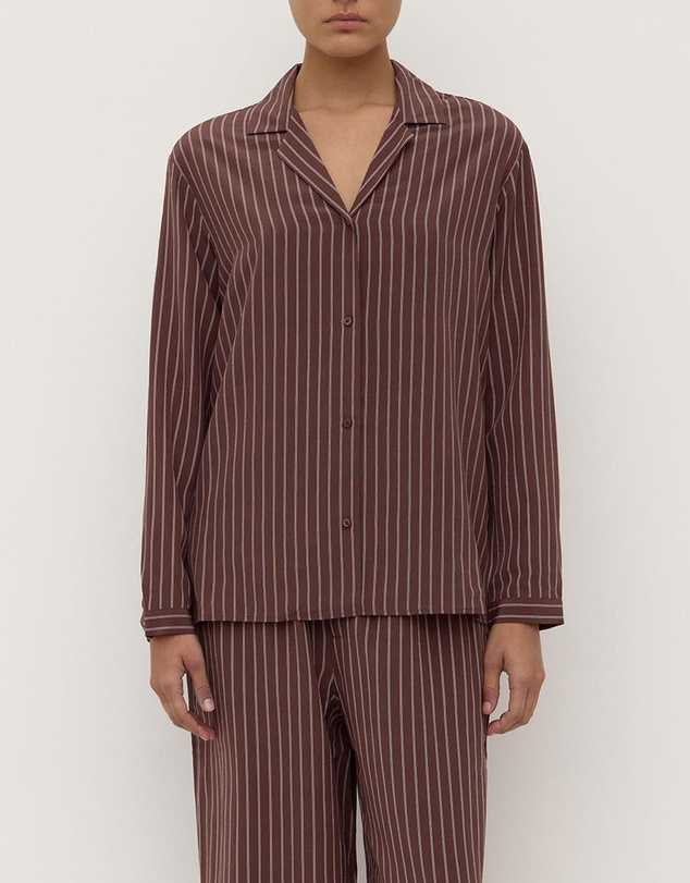 Assembly Label - Zayla Silk Stripe Long Sleeve Shirt
