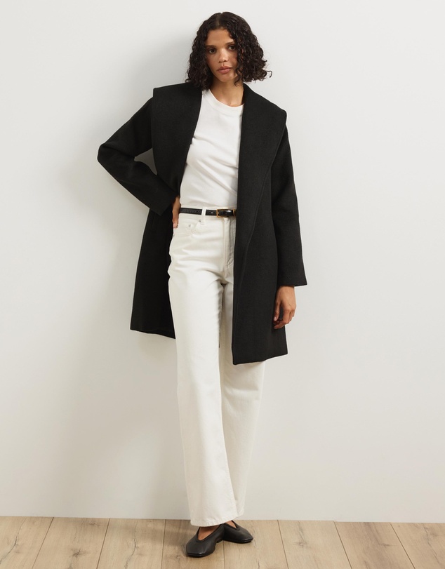 Atmos&Here - Dune Wool Blend Shawl Collar Coat