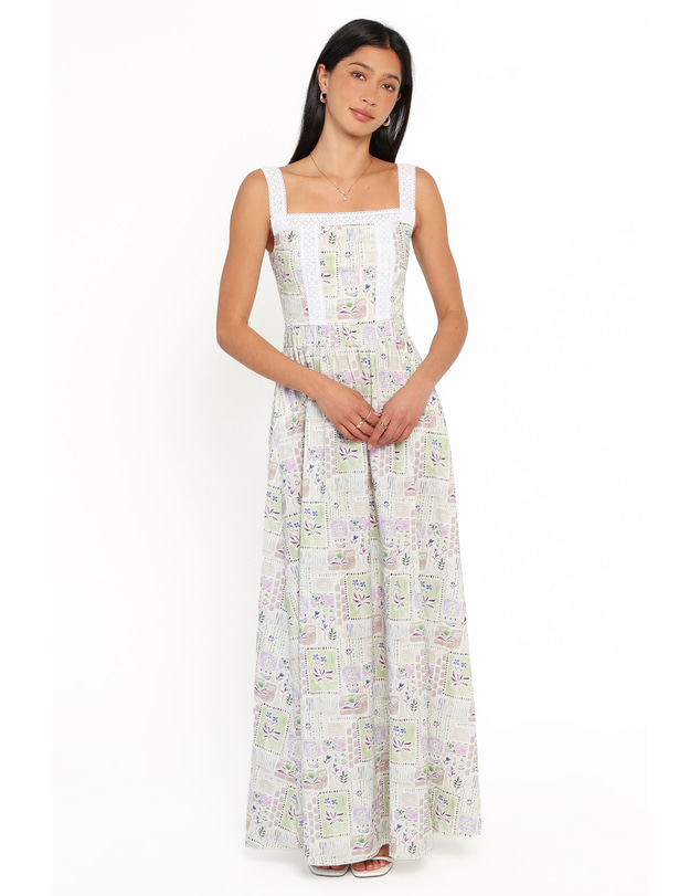 Petal & Pup - Raelyn Maxi Dress - Purple Abstract