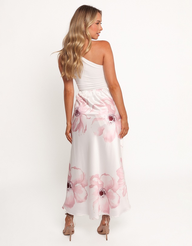 Petal & Pup - Lila Maxi Skirt - Pink White Floral