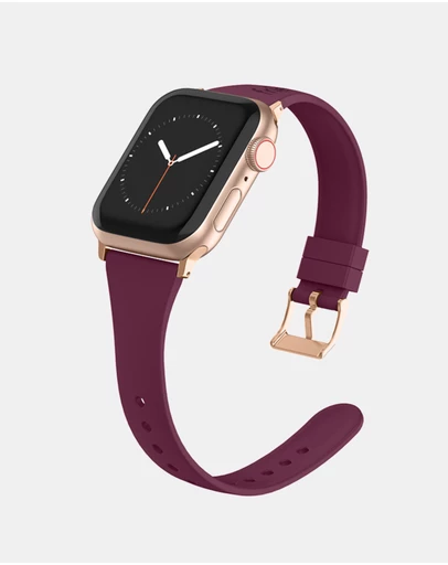 Friendie - Slim Silicone Band with Classic Gold Buckle – The Gippsland – Apple Compatible