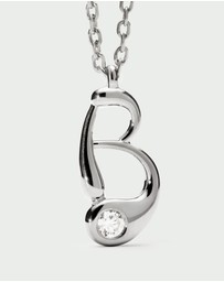 PDPAOLA - Initial 2026 B Silver Pendant Necklace