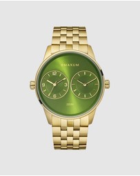Maxum - Maxum x Taylor Steele - Green Dial, Gold Tone Case & Bracelet