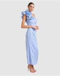 Honey and Beau - Lorena One Shoulder Ruffle Dress