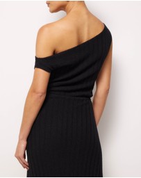 AERE - Odette Off Shoulder Knit Dress
