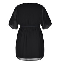 City Chic - Draped Faux Wrap Dress
